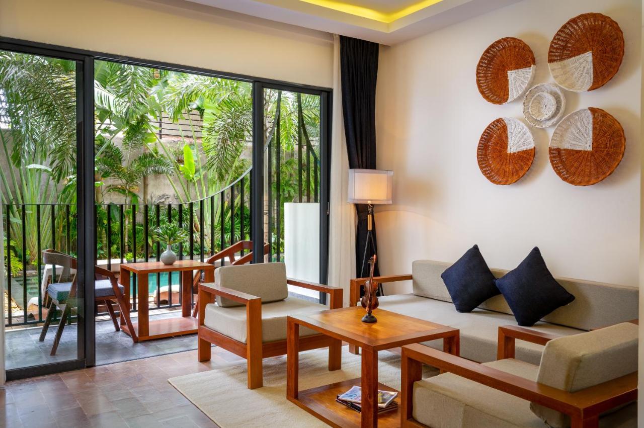 The Thirdfold Residence Siem Reap Eksteriør billede A living room at the resort